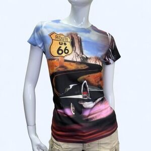 Route 66 graphic stretch tee Big Bang clothing